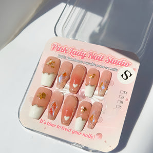 Milky candy French tip