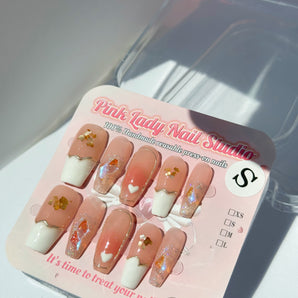 Milky candy French tip